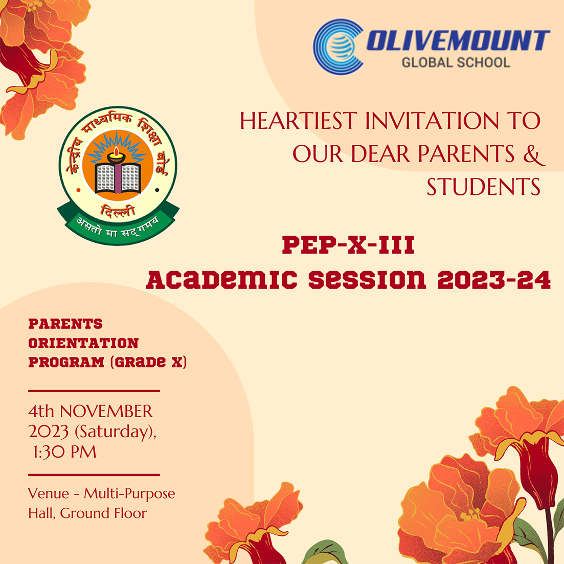 PEP-X-III Academic Session Invitation